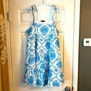 New! Boutique Wishlist Apparel Blue Chinoise Dress